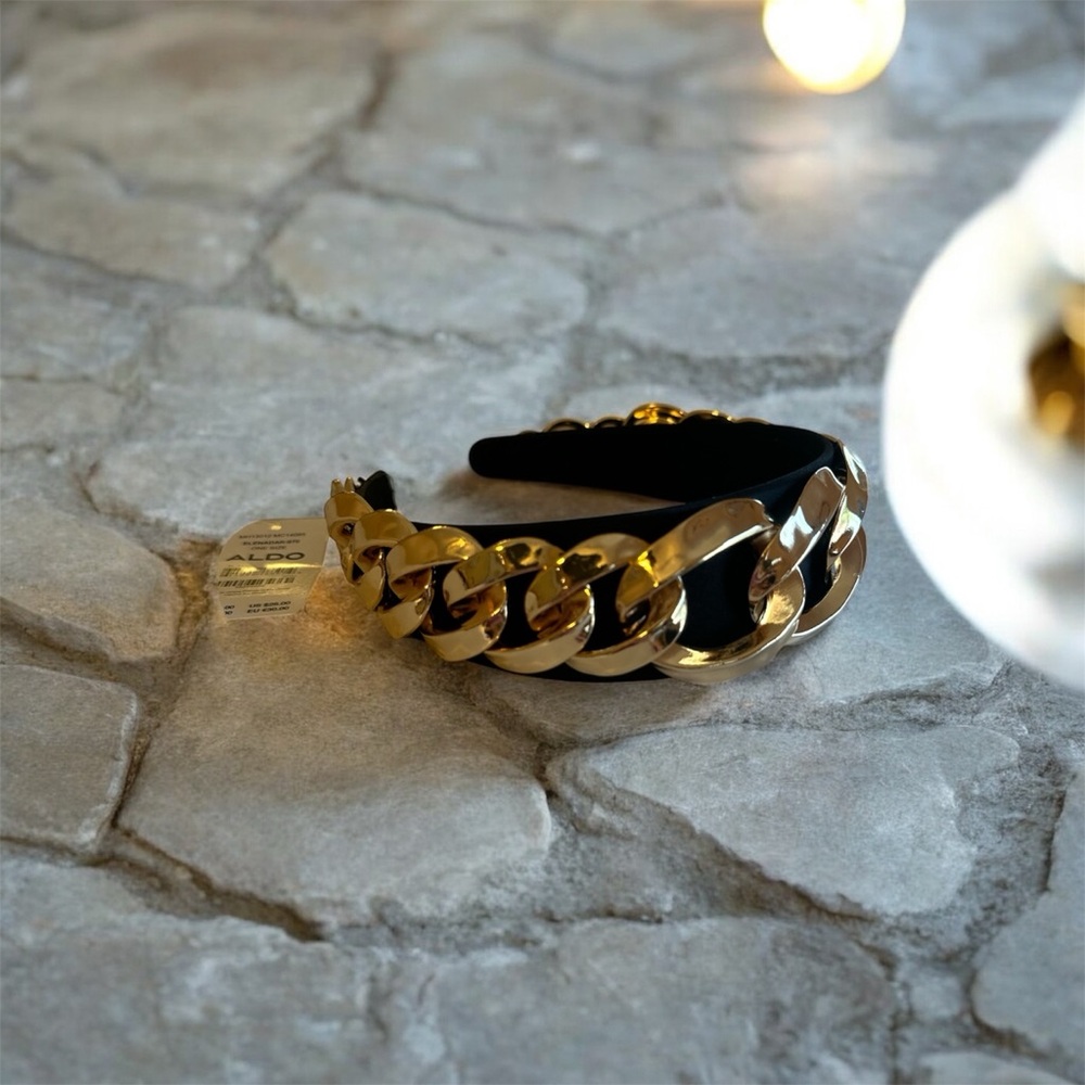 Aldo Gold Chain Headband NWT